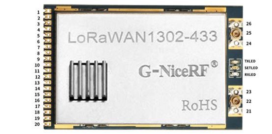 LoRaWAN网关模块LoRaWAN1302的引脚